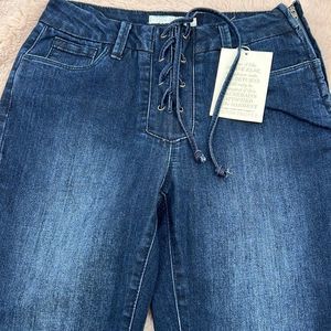 Boston Proper lace up closure sailor style wide leg pants